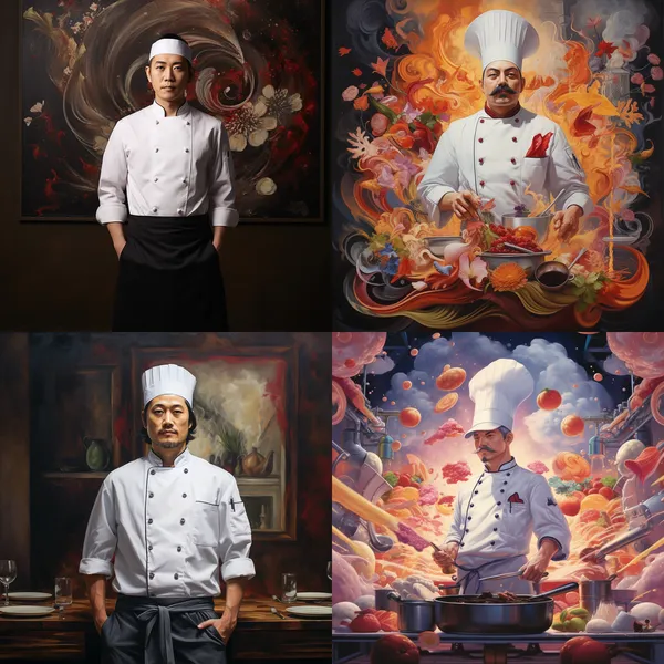 /imagine Chef 簡筆畫 --relax --aspect 1:1 --version 5.2 --quality 1 --stylize 100