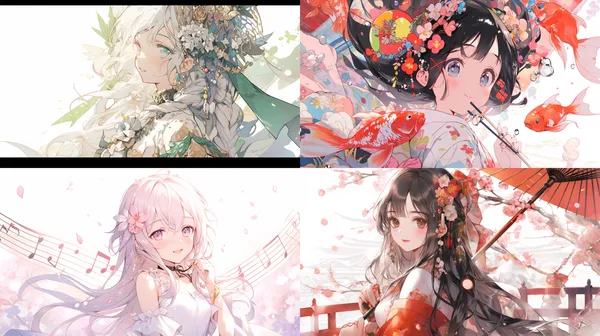 /imagine 1 --relax --aspect 16:9 --niji 5 --quality 1 --stylize 100