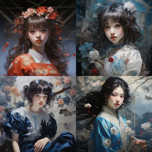 /imagine 二次元美少女 --relax --aspect 1:1 --version 5.2 --quality 1 --stylize 100