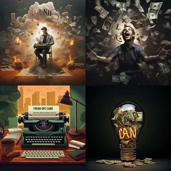 /imagine Help me design an image that includes the four English words 'Get paid content cheaply'. These words should be prominent and eye-catching. --relax --aspect 1:1 --version 5.2 --quality 1 --stylize 100