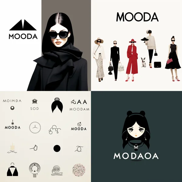 /imagine Designing the logo for the fashion brand "Moda," with a focus on Korean fashion and accessories, aiming for a simple yet memorable design without featuring people or animals, consider the following elements:

Font Design: Use a modern and clean font to make the "ModaLoom" text clear and convey a sense of fashion.

Text Arrangement: Arrange the letters of "ModaLoom" in a balanced way to create an overall visual harmony.

Loom Pattern: Integrate a simplified loom or weaving pattern into the letters to emphasize the "Loom" part of the brand name.

Fashion Elements: Add some simple patterns related to fashion and accessories, such as outlines of collars, shoes, or accessories.

Color Selection: Choose attractive Korean fashion colors, including soft pink, gray, or deep blue. --relax --aspect 1:1 --version 5.2 --quality 1 --stylize 100