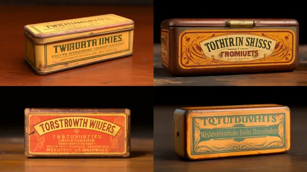 /imagine A vintage matchbox with "Trustworthiness" inscribed on it, warm tones, captured in a frontal close-up shot. --relax --aspect 16:9 --version 5.2 --style raw --quality 2 --stylize 100 --no letter