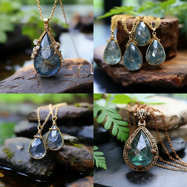 /imagine A necklace, irregular macaron blue stone, wrapped in twine --relax --aspect 1:1 --version 5.2 --style raw --quality 2 --stylize 750