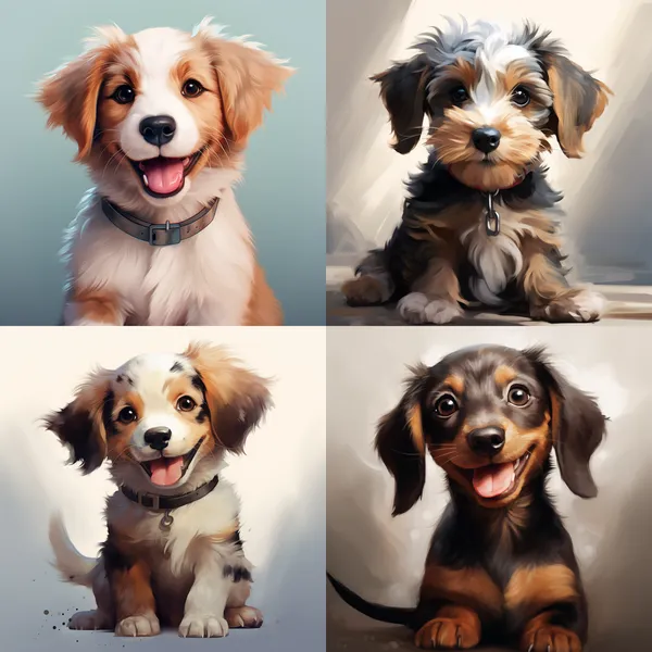/imagine a cute dog --relax --aspect 1:1 --version 5.2 --quality 1 --stylize 100
