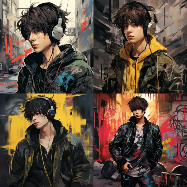 /imagine jungkook punk Style --relax --aspect 1:1 --version 5.2 --quality 1 --stylize 100 --no Lip Nail