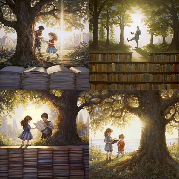 /imagine "Parents accompany the child to read in the sunlight --relax --aspect 1:1 --version 5.2 --quality 1 --stylize 100 --no 生成一副亮丽的图