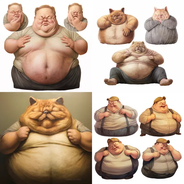 /imagine A chubby person's head resembles that of a fox, lying on the right side with the right hand supporting the head and the left hand holding a fan to cover the mouth. I need three full-body perspectives. --relax --aspect 1:1 --version 5.2 --quality 1 --stylize 100 --no 寫實