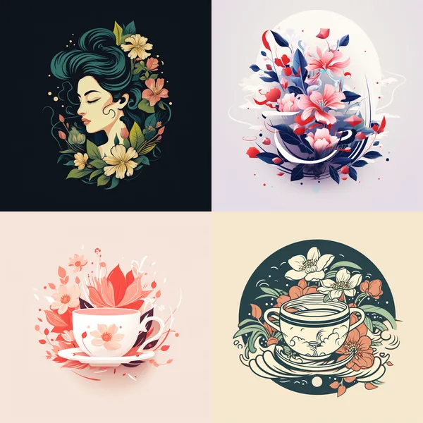 /imagine Logo 杯子 豆花 --relax --aspect 1:1 --version 5.2 --quality 1 --stylize 100