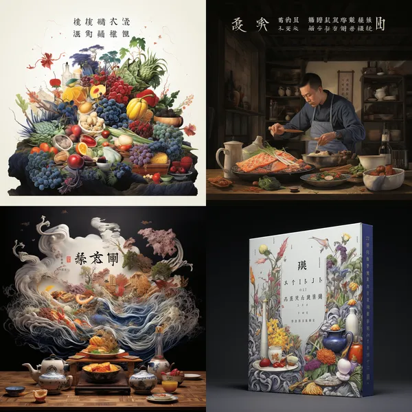 /imagine 创造一个食品礼盒报价单模版，大概四五种礼品， --relax --aspect 1:1 --version 5.2 --quality 1 --stylize 100