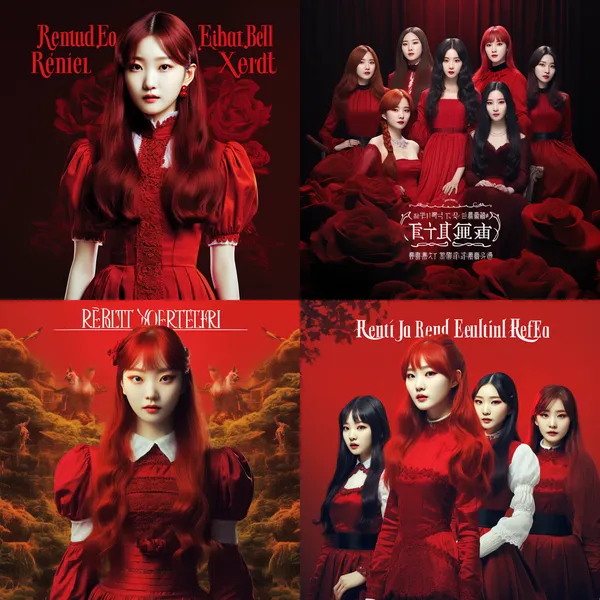 /imagine 南韩顶流女团red velvet --relax --aspect 1:1 --version 5.2 --quality 1 --stylize 100