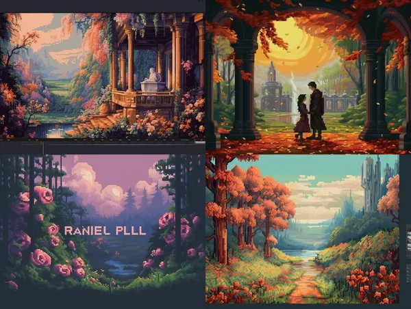 /imagine 包含pixels和RON字样，圣诞节祝福和农场元素 --relax --aspect 4:3 --version 5.2 --quality 1 --stylize 100 --no 生成一张贺卡