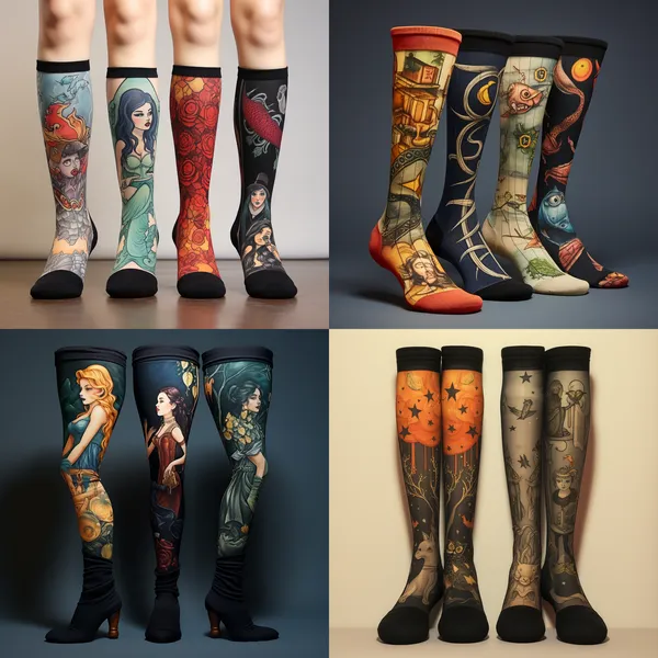/imagine stockings --relax --aspect 1:1 --version 5.2 --quality 1 --stylize 100