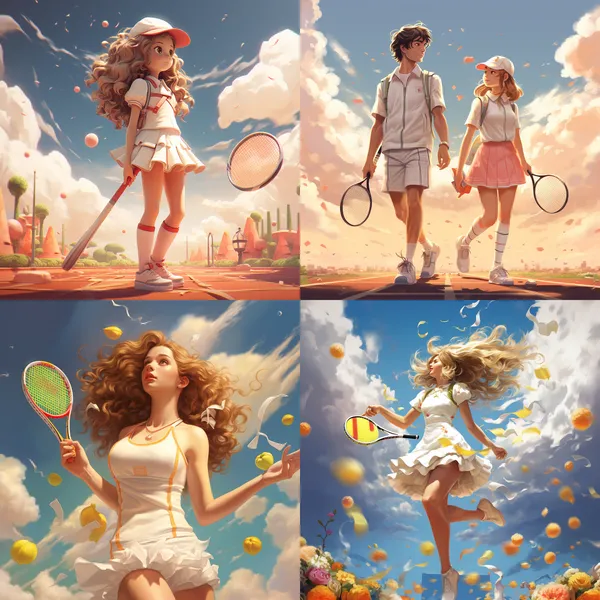 /imagine Sweet tennis --relax --aspect 1:1 --version 5.2 --quality 1 --stylize 100