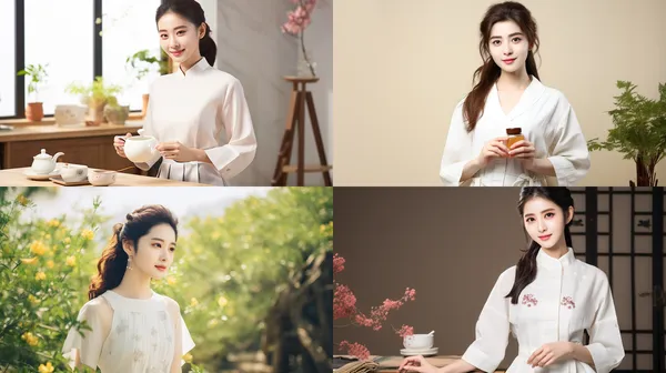 /imagine 女孩  身材饱满，相貌精致，圆脸 白色轻薄古装，若隐若现，光纤明亮 --relax --aspect 16:9 --version 5.2 --quality 2 --stylize 100