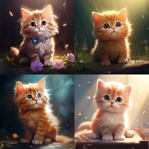 /imagine a cute cat --relax --aspect 1:1 --version 5.2 --quality 1 --stylize 100