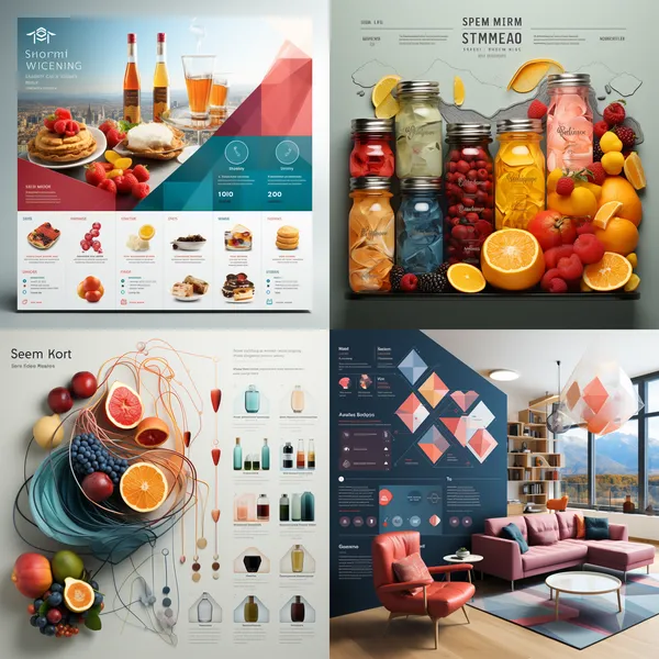/imagine ElevaSimp Nine-Grid Marketing Layout:Key Design Elements:Grid Layout: Organized and visually appealing nine-grid design for marketing content.Visual Presentation: Striking visuals capturing the essence of ElevaSimp's brand identity.Consistent Branding: Uniform use of logo and brand elements across the grid for recognition.Content Variety: Diverse content, including product highlights, quotes, and lifestyle visuals.Color Harmony: Cohesive color palette reflecting ElevaSimp's brand colors.Typography: Clear and consistent font choices for easy readability.Overall Effect: ElevaSimp's Nine-Grid Marketing Layout showcases a harmonious blend of captivating visuals, consistent branding, and varied content, creating an engaging and visually appealing presentation. --relax --aspect 1:1 --version 5.2 --style raw --quality 2 --chaos 5 --stylize 900