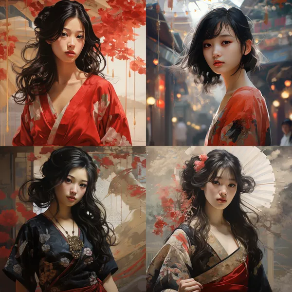 /imagine a asia girl --relax --aspect 1:1 --version 5.2 --quality 1 --stylize 100