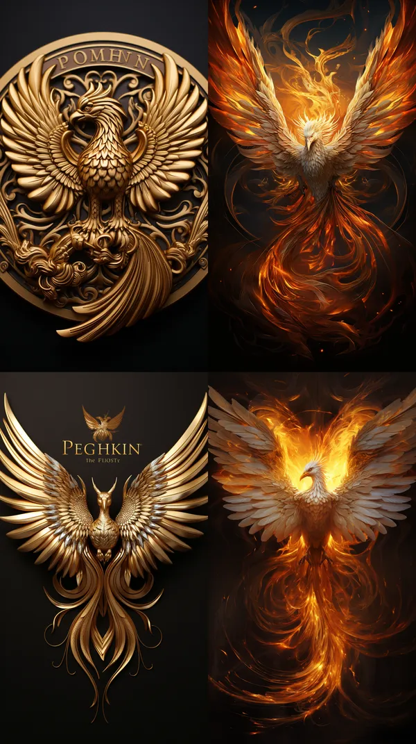 /imagine phoenix  golden money health  --relax --aspect 9:16 --version 5.2 --quality 1 --stylize 250