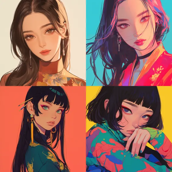 /imagine a asia girl --relax --aspect 1:1 --niji 6 --quality 1 --stylize 100