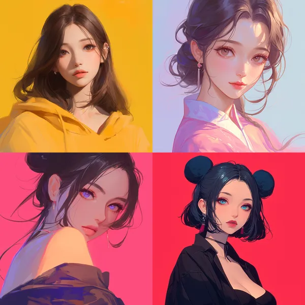 /imagine a asia girl --relax --aspect 1:1 --niji 6 --quality 1 --stylize 100