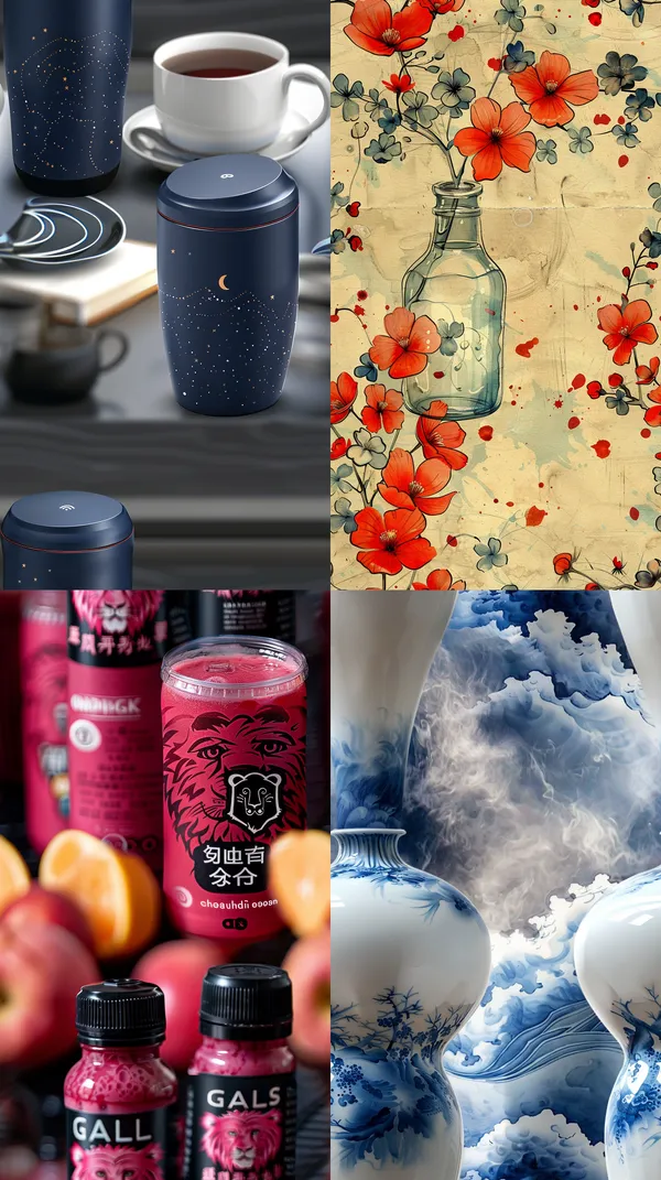 /imagine Leo zodiac ink style mood tea tea beverage bottle packaging HD 32K --relax --aspect 9:16 --version 6 --style raw --tile --quality 2 --chaos 100 --stylize 1000
