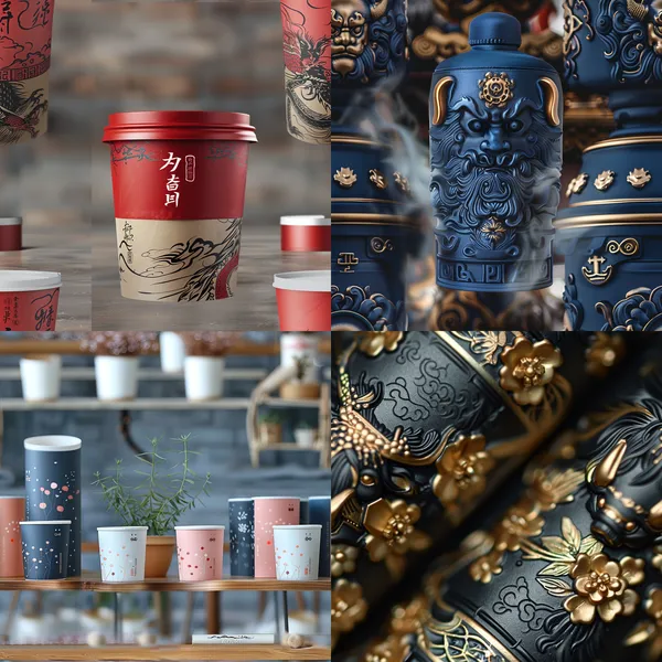 /imagine Leo zodiac ink style mood tea tea beverage bottle packaging HD 32K --relax --aspect 1:1 --version 6 --style raw --tile --quality 2 --chaos 100 --stylize 1000