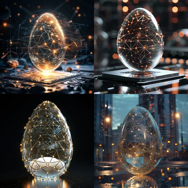 /imagine egg transforms to blockchain --relax --aspect 1:1 --version 6 --quality 1 --stylize 100