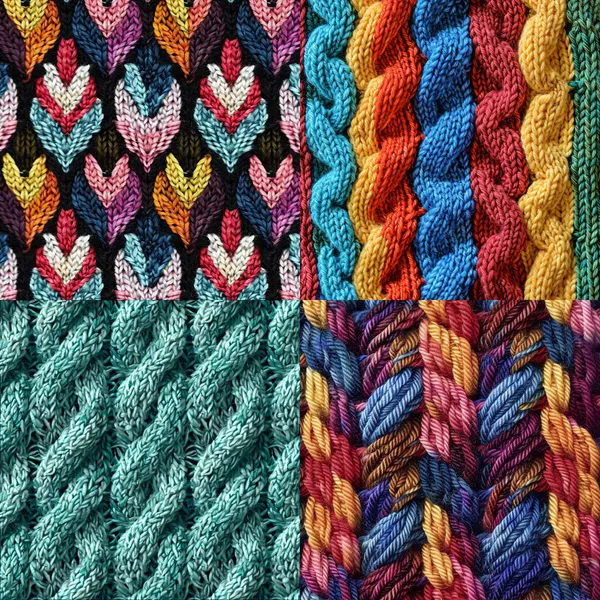 /imagine seamless knitting pattern --relax --aspect 1:1 --version 6 --quality 1 --stylize 100